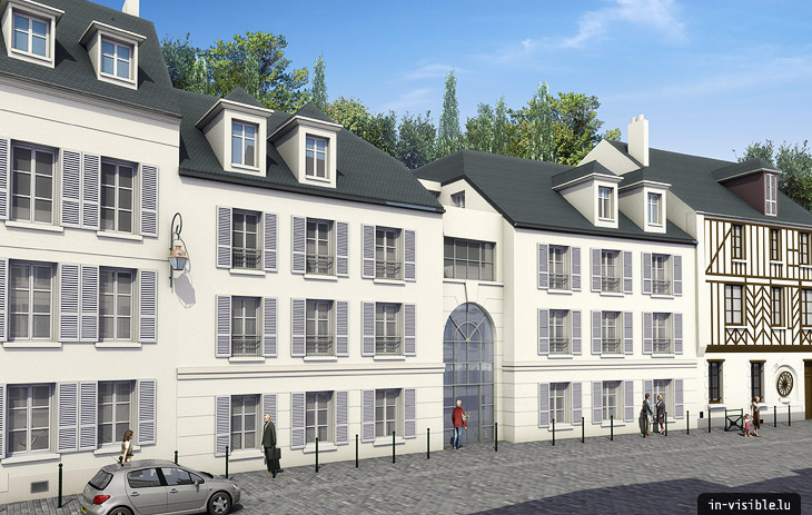 3D architectural visualization & rendering, Rendu de visualisation architecturale en image de synthèse 3D : Compiègne