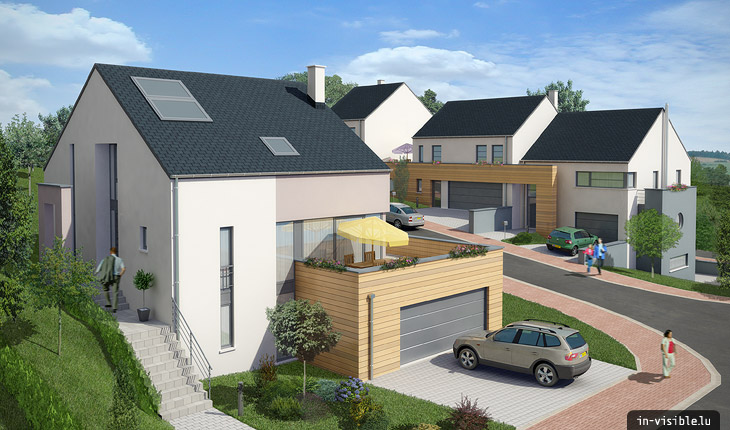 3D architectural visualization & rendering, Rendu de visualisation architecturale en image de synthèse 3D : Weiswampach